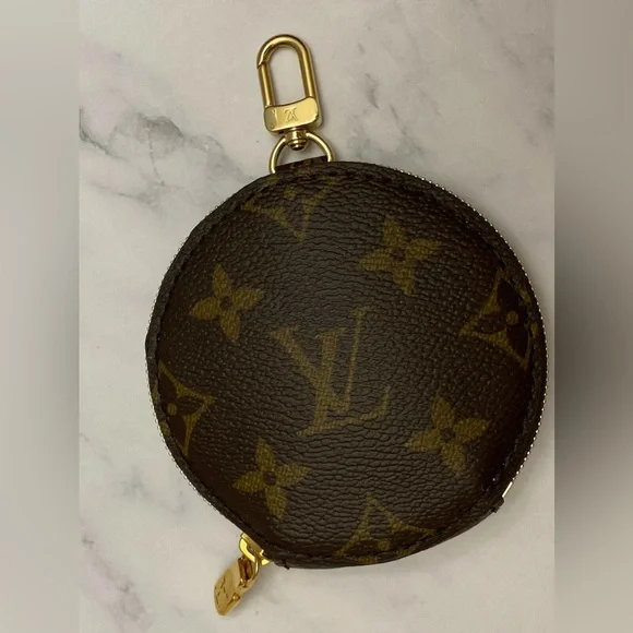 Fashion L* v*!! Monogram Trend Round Bag Charm & Coin Purse - Picture 1 of 3
